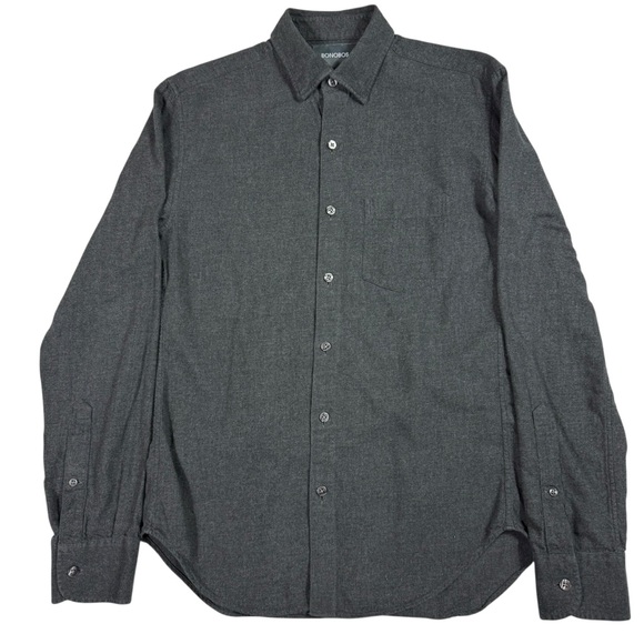 Bonobos Other - Bonobos XS Charcoal Lightweight Flannel Button-Down Slim Fit Shirt Rugged 90s